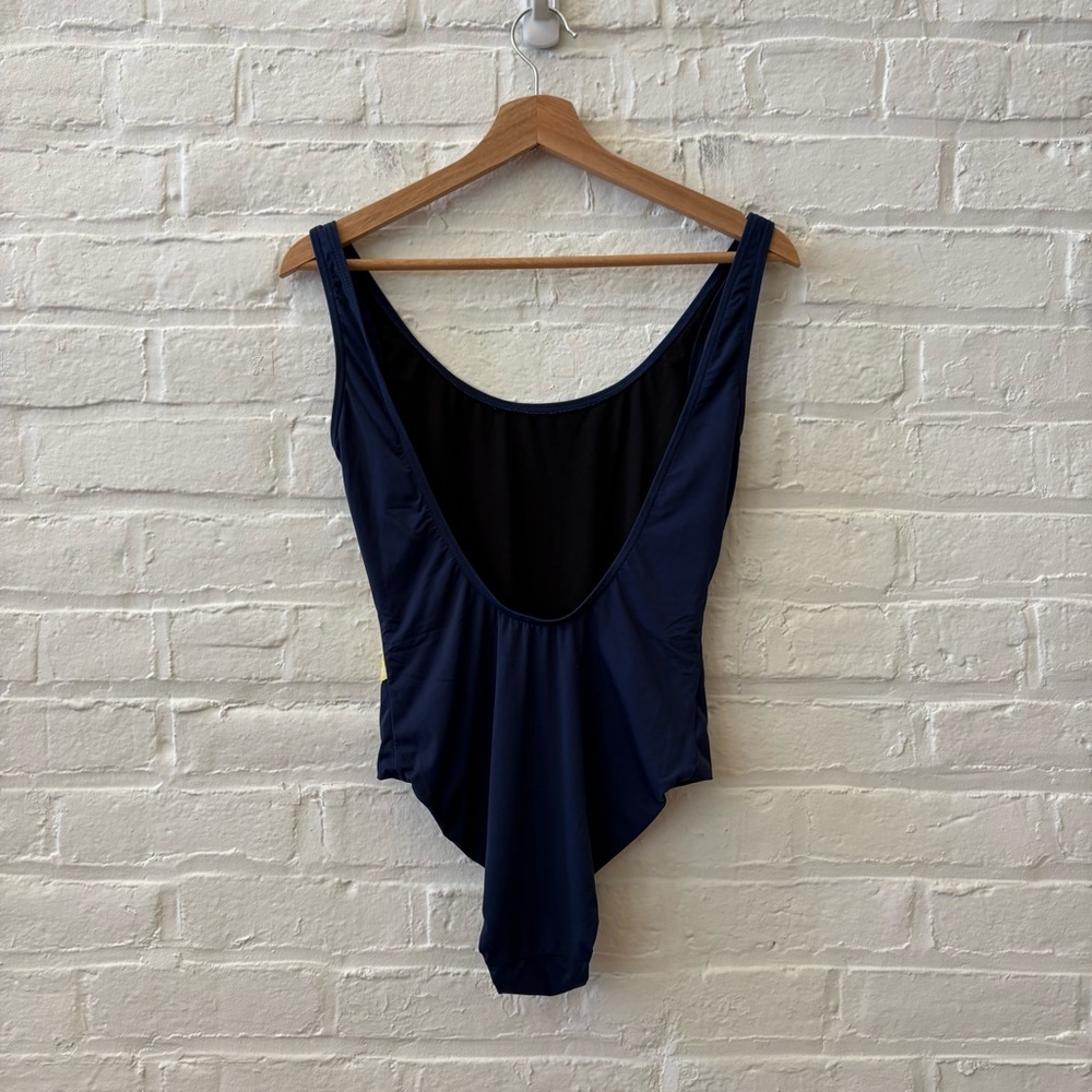 Onia‎ || Kelly One-Piece Orange Slice Swimsuit Navy Large - Picture 4 of 7